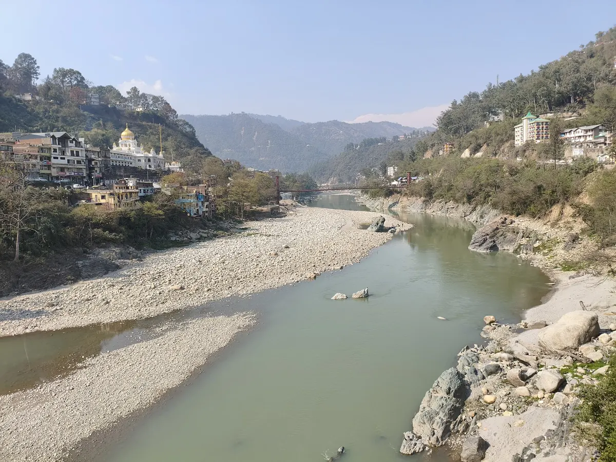 Beas River at Mandi, Himachal Pradesh, far upstream of Beas town (location photo, not the ashram)