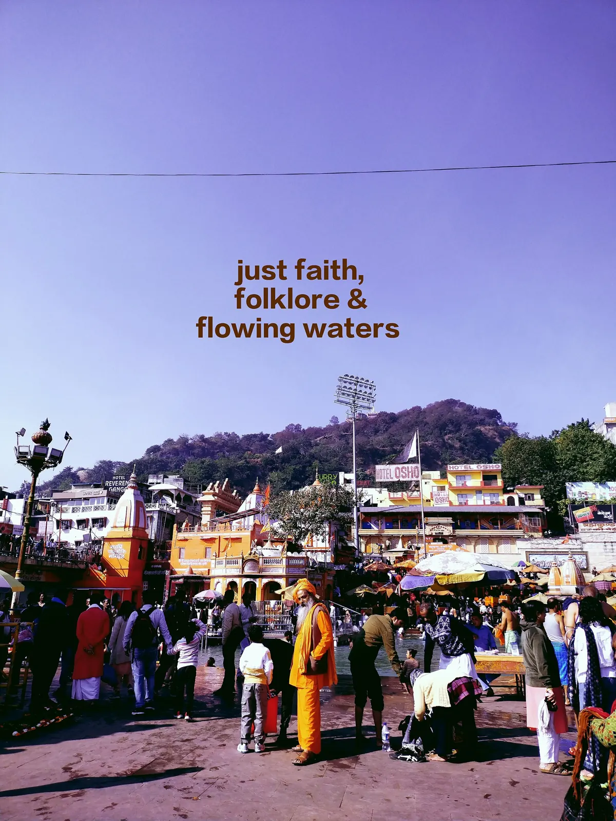 Morning at Har Ki Pauri ghat, Haridwar (location photo, not the ashram)
